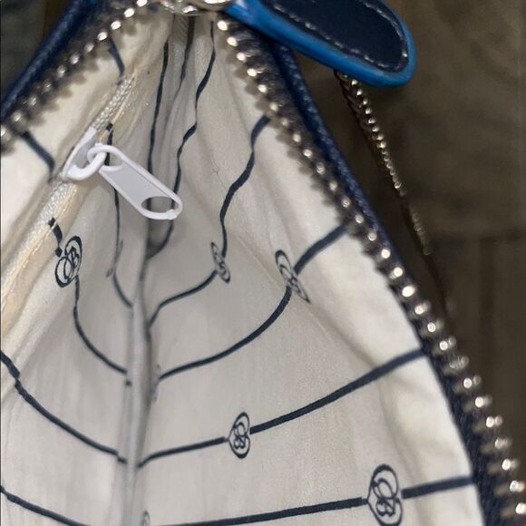 Brighton Blue Heart Design crossbody w/ silver chain handle - Picture 4 of 10